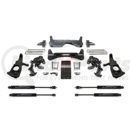 Fabtech K1051M Raised Torsion Suspension Lift System; w/Stealth Monotube Shocks; 6 in. Lift;