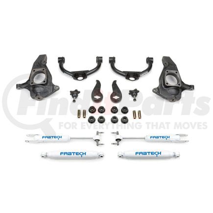 Fabtech K1055 Budget Lift System w/Shock; w/Performance Shocks; 4 in Lift; Incl. Spindles; Upper Control Arms; Steering Knuckles; Torsion Keys; All Required Hardware;