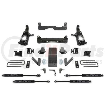Fabtech K1121M Crossmember Lift System; 4 in. Lift; w/Stealth Shocks;