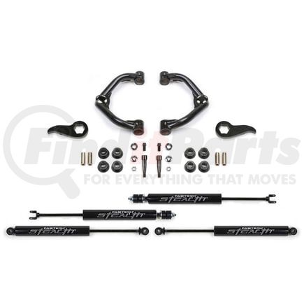 Fabtech K1155M Uniball UCA Lift System w/Shocks; 3.5 in. Lift; w/Front And Rear Stealth Shocks; Incl. PN [FTS21275/FTS6341/FTS6019];