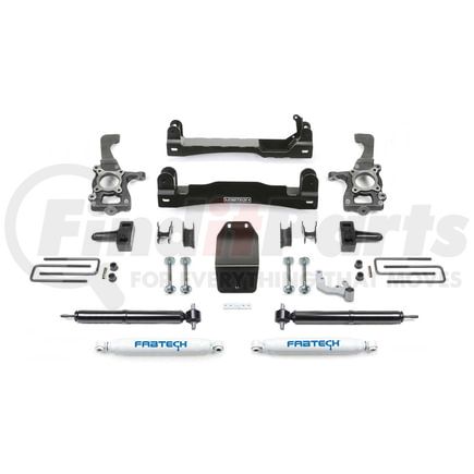 Fabtech K2193 Basic Lift System w/Shocks; 4 in. Lift; Rear;