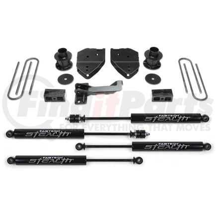 Fabtech K2213M Budget Lift System w/Shock; 4 In. Lift; Incl. Stealth Shocks;