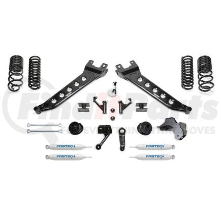 Fabtech K3180 Radius Arm Lift System; 5 in. Lift; w/Performance Shocks;