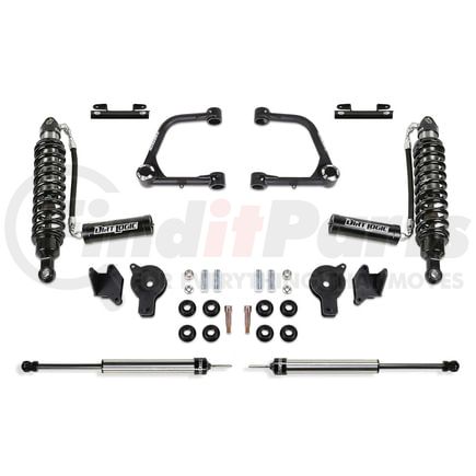 Fabtech K7091DL Uniball UCA Lift Kit; 3 in. Lift; w/Uniball; Front Dirt Logic 2.5 Resi Coilover; Rear Dirt Logic 2.25 Shock; Rear Air Bag Spacers;
