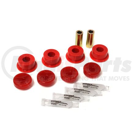 Energy Suspension 168102R Shock Bushing Set; Red; Front; Performance Polyurethane;
