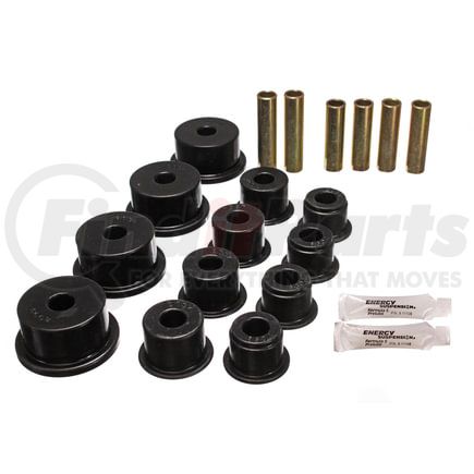 Energy Suspension 22109G Leaf Spring Bushing Set; Black; Rear; Performance Polyurethane;