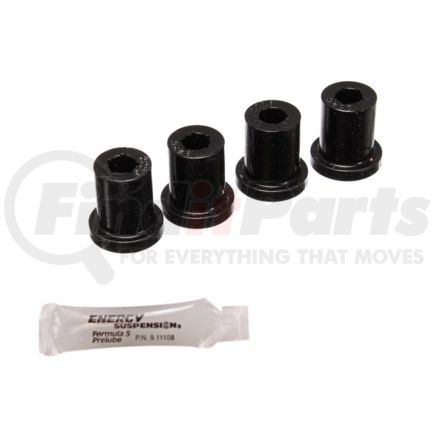 Energy Suspension 22117G Shackle Bushing Set; Black; w/Aftermarket Shackles; Performance Polyurethane;
