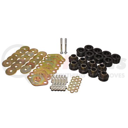 Energy Suspension 2.4111G Body Mount Set; Black; Includes Hardware;