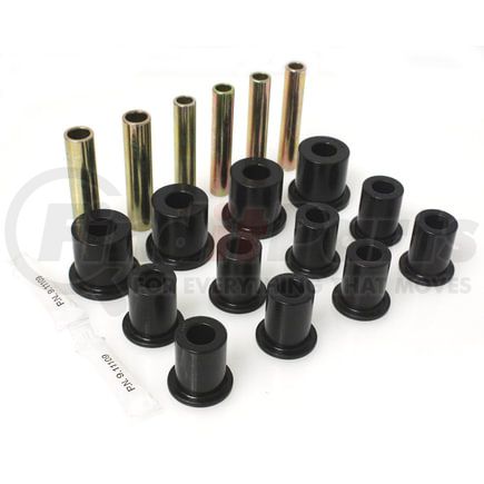 Energy Suspension 32105G Leaf Spring Bushing Set; Black; Front; For Stock Springs; Performance Polyurethane;