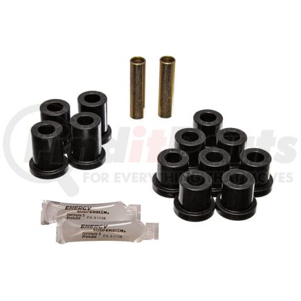 Energy Suspension 32119G Leaf Spring Bushing Set; Black; Rear; Performance Polyurethane;