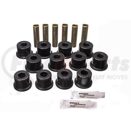 Energy Suspension 32128G Leaf Spring Bushing Set; Black; Rear; Performance Polyurethane;