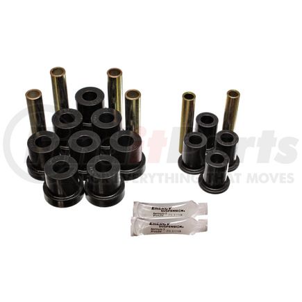 Energy Suspension 32130G Leaf Spring Bushing Set; Black; Front; Performance Polyurethane;