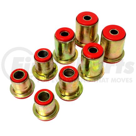 Energy Suspension 33105R Control Arm Bushing Set; Red; Front; 1 5/8 in. OD; Performance Polyurethane;