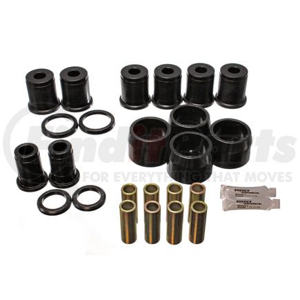 Energy Suspension 33149G Control Arm Bushing Set; Black; Rear; w/2 Upper Control Arms; Must Reuse Existing Outer Metal Shells; Performance Polyurethane;