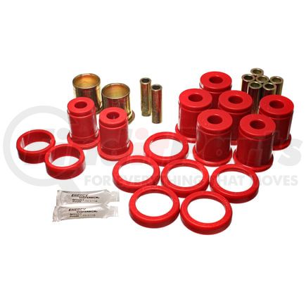 Energy Suspension 3-3158R Control Arm Bushing Set; Red; Rear; Must Reuse Existing Outer Metal Shells; Performance Polyurethane;