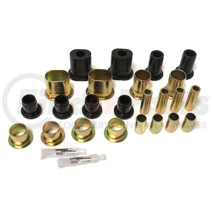 Energy Suspension 33172G Control Arm Bushing Set; Black; Front; w/Oval Lower Bushing; Performance Polyurethane;