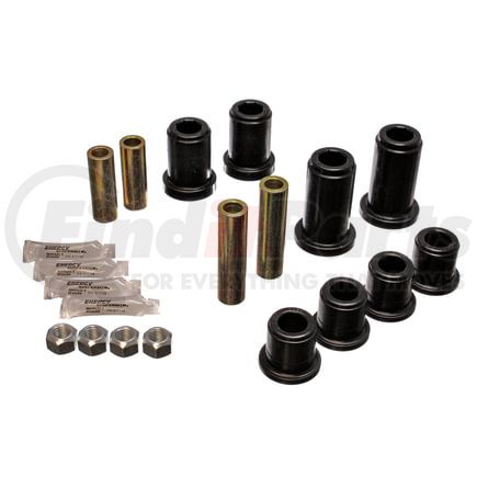 Energy Suspension 33185G Control Arm Bushing Set; Black; Front; Must Reuse Existing Outer Metal Shells And All Metal Hardware; Performance Polyurethane;