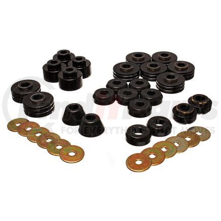 Energy Suspension 3-4147G Body Cab Mount Set; Black; Performance Polyurethane;