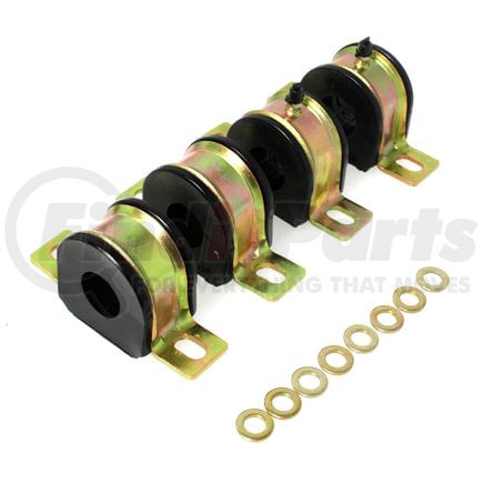 Energy Suspension 3.5177G Sway Bar Bushing Set; Black; Front; Bar Dia. 1.25 in.; Greasable Frame Bushings; Incl. Sway Bar End Link Bushings; Performance Polyurethane;