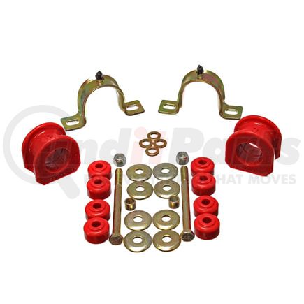 Energy Suspension 3.5206R Sway Bar Bushing Set; Red; Front; Bar Dia. 28mm; Incl. Sway Bar End Links; Performance Polyurethane;