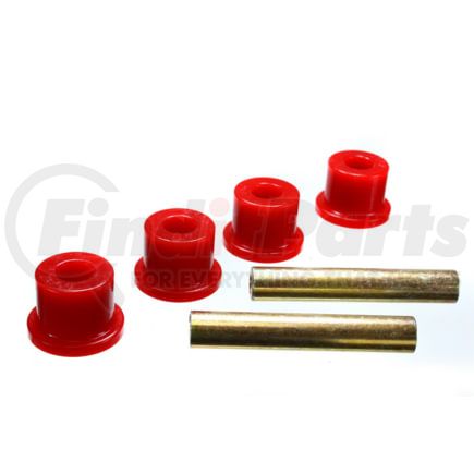Energy Suspension 4.1102R Transmission Crossmember Mount Bushings; Red; Mounts To Frame Bushing;