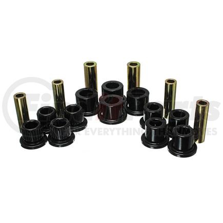 Energy Suspension 42147G Leaf Spring Bushing Set; Black; Rear; Performance Polyurethane;