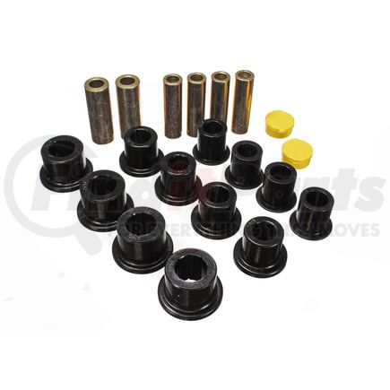 Energy Suspension 42148G Leaf Spring Bushing Set; Black; Front; Performance Polyurethane;
