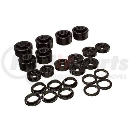 Energy Suspension 44121G Body Mount Set; Black; Performance Polyurethane;
