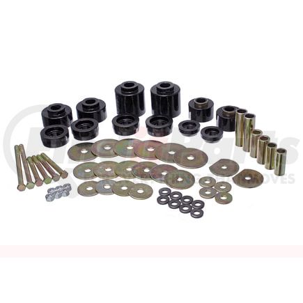 Energy Suspension 44123G Body Mount Set; Black; Performance Polyurethane; Incl. Hardware;