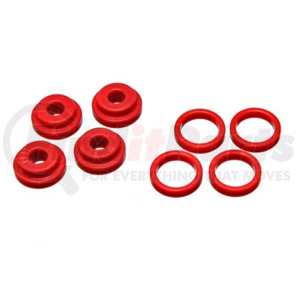 Energy Suspension 5.1102R Manual Transmission Shifter Stabilizer Bushing Set; Red; Performance Polyurethane;