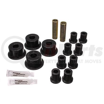 Energy Suspension 52101G Leaf Spring Bushing Set; Black; Rear; w/2 in. Main Eye; Performance Polyurethane;