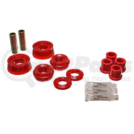Energy Suspension 53123R Control Arm Bushing Set; Red; Front; Must Reuse All Metal Hardware; Performance Polyurethane;