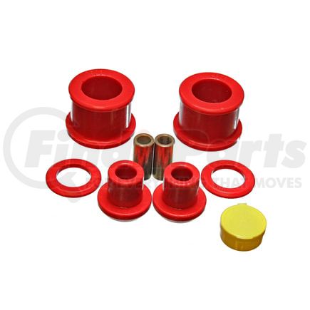 Energy Suspension 7.1118R Differential Carrier Bushing Set; Red; Rear; For 0.875 in. OD Bar Only; Performance Polyurethane;