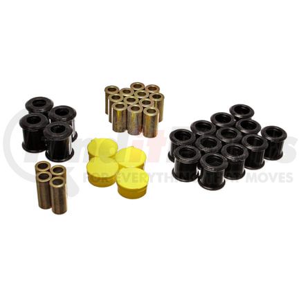 Energy Suspension 7.3115G Control Arm Bushing Set; Black; Rear; Performance Polyurethane;