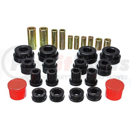 Energy Suspension 73121G Control Arm Bushing Set; Black; Front; Performance Polyurethane; Incl. Compression And Strut Rod Bushings;