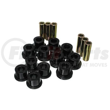 Energy Suspension 82116G Leaf Spring Bushing Set; Black; Rear; Performance Polyurethane;