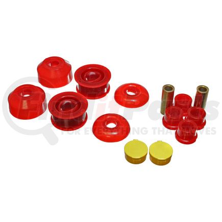 Energy Suspension 83120R Control Arm Bushing Set; Red; Front; Performance Polyurethane;