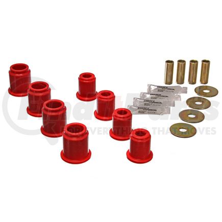 Energy Suspension 83115R Control Arm Bushing Set; Red; Front; Performance Polyurethane;