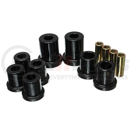 Energy Suspension 8.3128G Control Arm Bushing Set; Black; Front; Must Reuse All Metal Hardware; Performance Polyurethane;