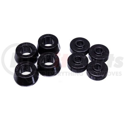 Energy Suspension 88102G Shock Bushing Set; Black; Rear;