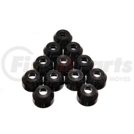 Energy Suspension 9.13107G Tie Rod Dust Boot; Black; Round Style; Largest Dia. Taper 0.59 in./15mm; Socket Top Dia. 1 3/8 in./35mm; Box Of 12;