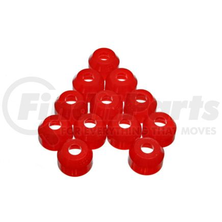 Energy Suspension 9.13107R Tie Rod Dust Boot; Red; Round Style; Largest Dia. Taper 0.59 in./15mm; Socket Top Dia. 1 3/8 in./35mm; Box Of 12;