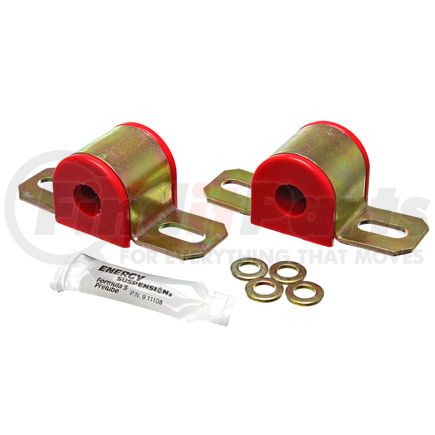 Energy Suspension 9-5104R Sway Bar Bushing Set; Red; Front Or Rear; Non-Greasable Type; Bar Dia. 5/8 in./16mm; 2 9/16 in. Bracket Size; Performance Polyurethane;