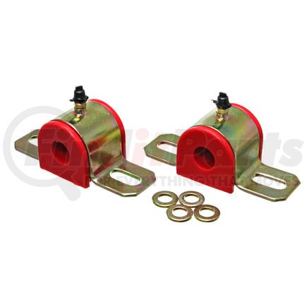 Energy Suspension 95154R Sway Bar Bushing Set; Red; Front Or Rear; Greasable Type; Bar Dia. 5/8 in./16mm; Performance Polyurethane;