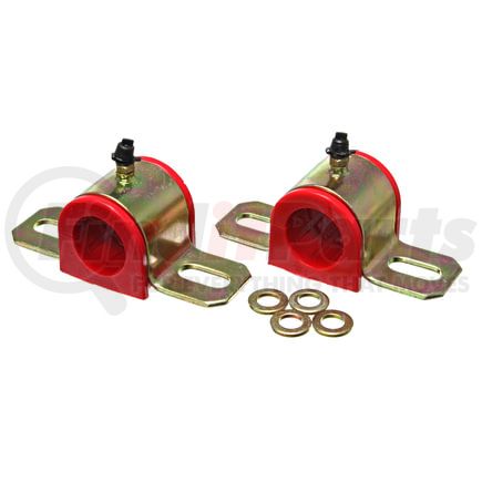 Energy Suspension 95161R Sway Bar Bushing Set; Red; Front Or Rear; Greasable Type; Bar Dia. 1 in./25mm; Performance Polyurethane;