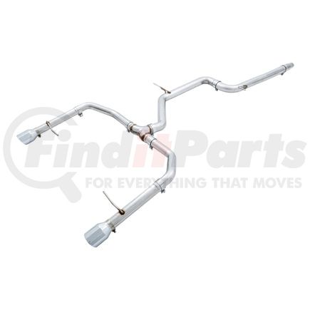 AWE 3020-22034 AWE Track Edition Exhaust - Non-Resonated - for MK7 Jetta GLI w/ Stock Downpipe - Chrome Silver Tips