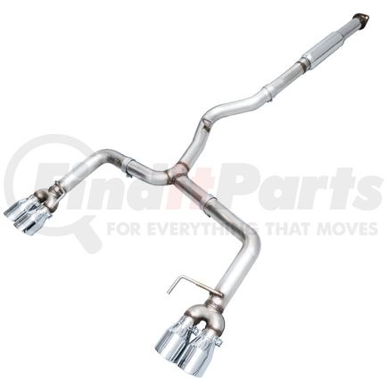 AWE 3020-42058 AWE Track Edition Exhaust for VA / GV  WRX / STI Sedan - Chrome Silver Quad Tips (102mm)