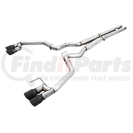 AWE 3020-43072 AWE Track Edition Cat-back Exhaust for the 2018+ Mustang GT - Quad Diamond Black Tips