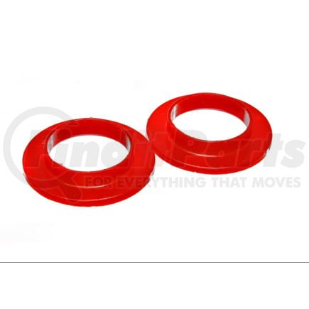 Energy Suspension 96103R Coil Spring Isolator Set; Red; ID 2 3/16 in.; OD 3.5 in.; H-11/16 in.; Performance Polyurethane;