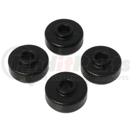 Energy Suspension 98126G Universal Shock Eyes; Black; Front And Rear; Shock Tower Bayonet End Style; 5/8 in. Nipple; ID 3/8 in.; 5/8 in. Thick; w/4 Grommets; Performance Polyurethane;